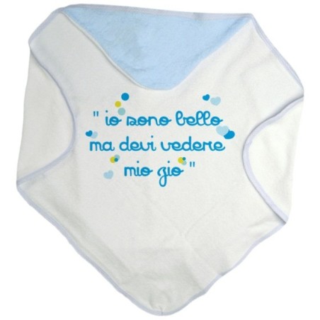 Accappatoio neonato io sono bello ma devi vedere mio zio...