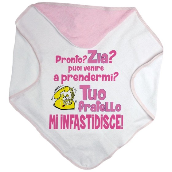 Accappatoio neonato pronto zia zio? puoi venire a prendermi? tuo fratello mi infastidisce Per gli zii