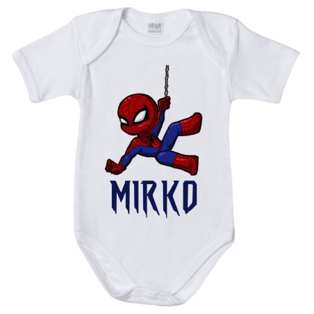 Body neonato personalizzato con nome baby spiderman