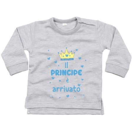 Felpa neonato il principe è arrivato