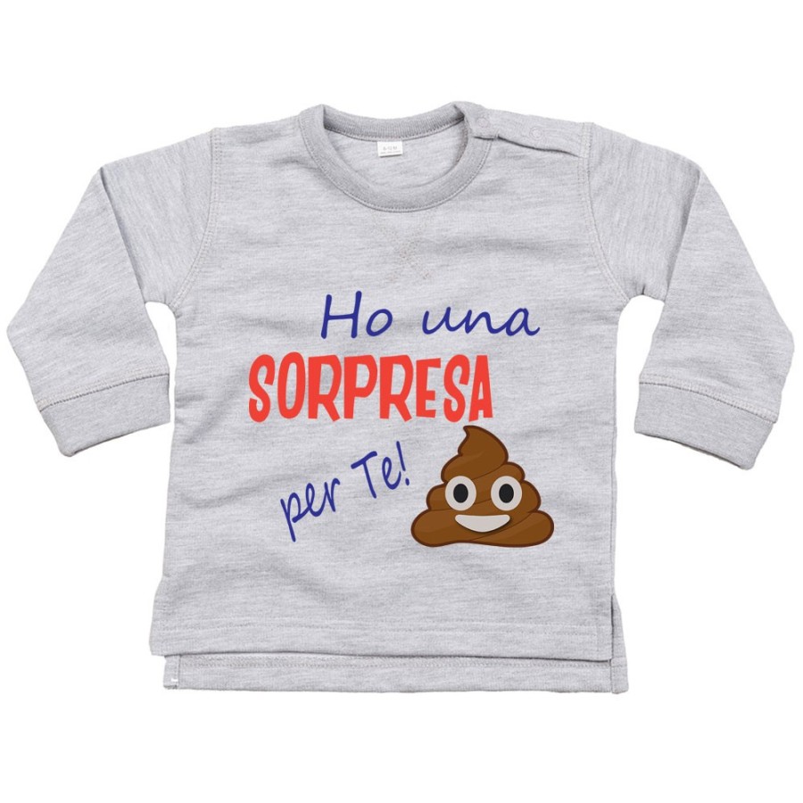 Felpa neonato ho una sorpresa per te Divertenti