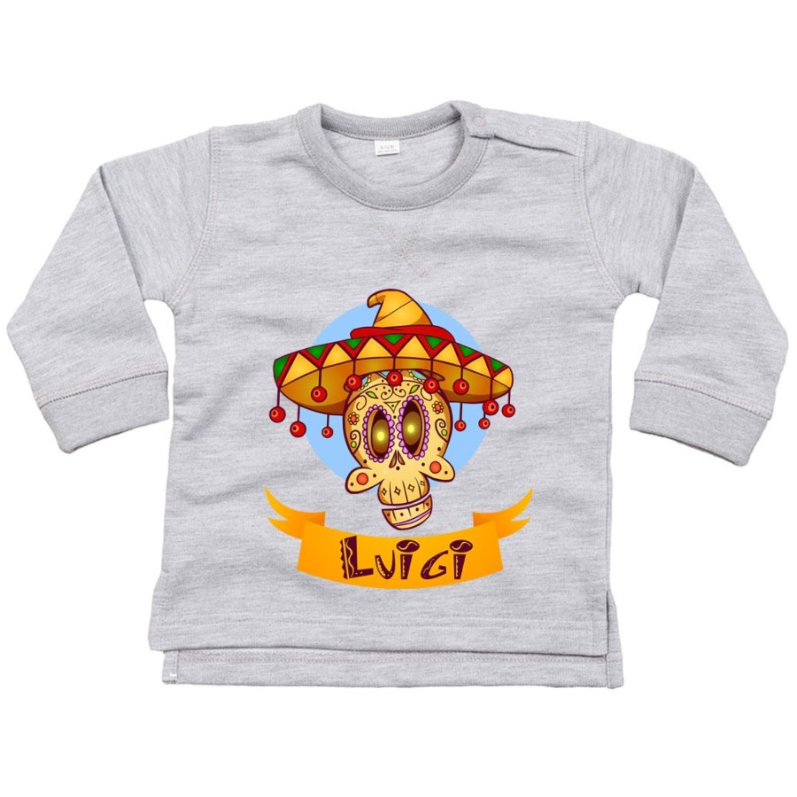 Felpa neonato personalizzata con nome sombrero Divertenti