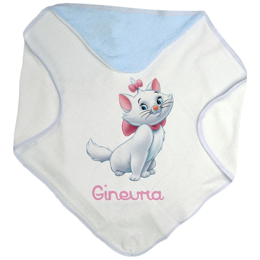 Accappatoio neonata personalizzato con nome minou Cartoon