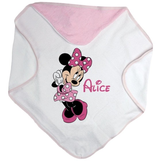Accappatoio neonata personalizzato con nome cute minnie Cartoon