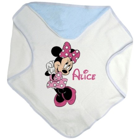 Accappatoio neonata personalizzato con nome cute minnie Cartoon