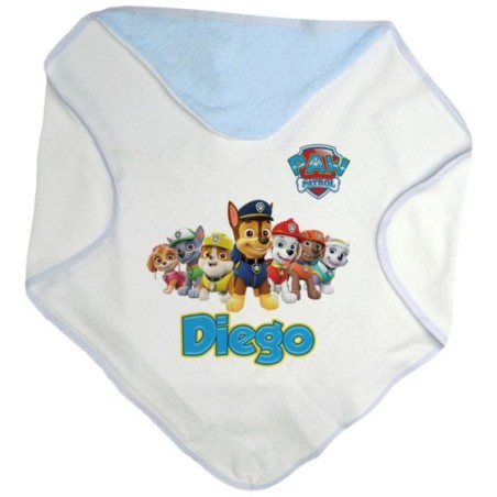 Accappatoio neonato personalizzato con nome paw patrol
