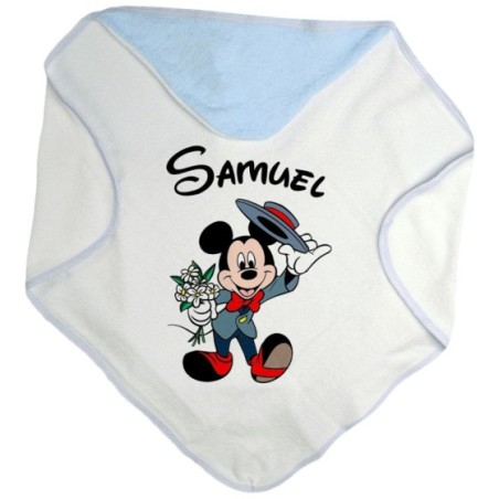 Accappatoio neonato personalizzato con nome topolino...