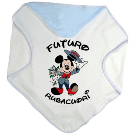 Accappatoio neonato futuro rubacuori con topolino