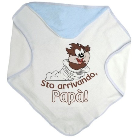 Accappatoio neonato baby taz sto arrivando papà