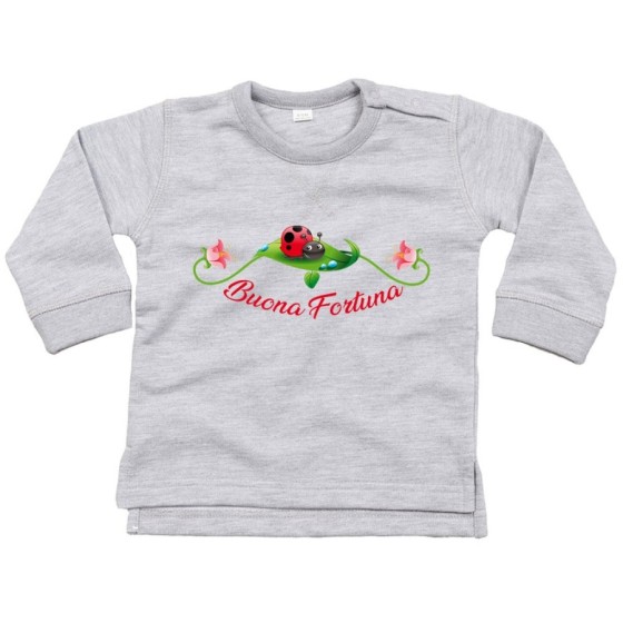 Felpa neonato buona fortuna coccinella Divertenti