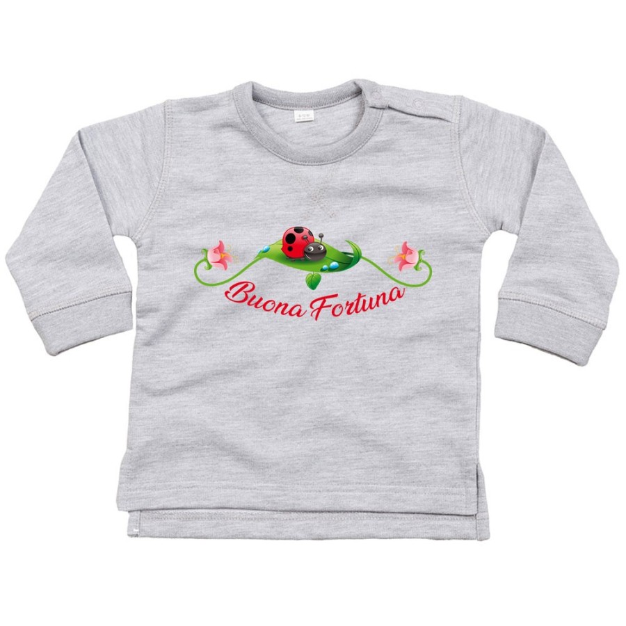 Felpa neonato buona fortuna coccinella Divertenti