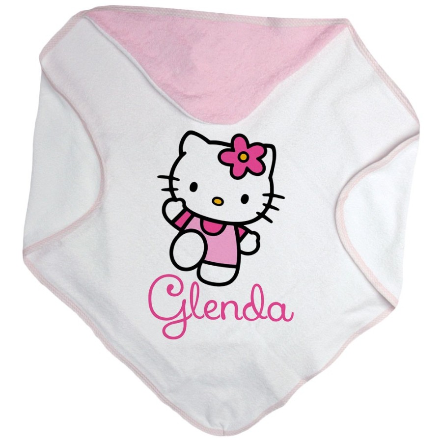 Accappatoio neonata personalizzato con nome hello kitty Cartoon