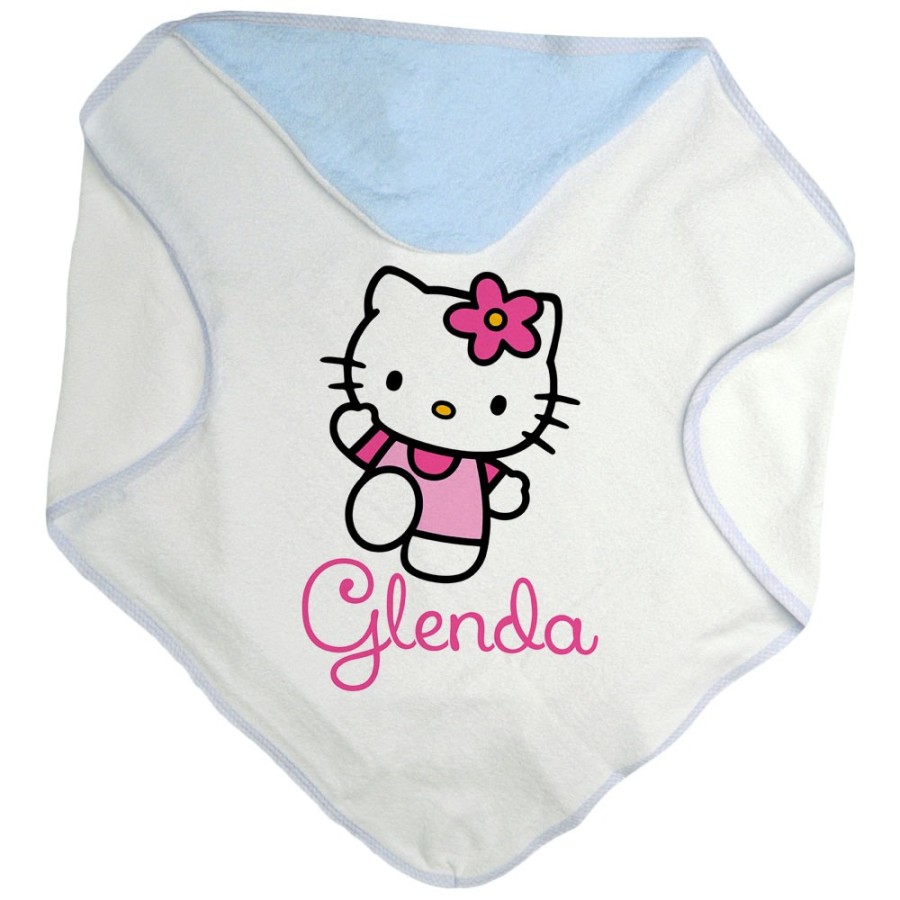 Accappatoio neonata personalizzato con nome hello kitty Cartoon