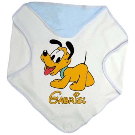 Accappatoio neonato personalizzato con nome baby pluto