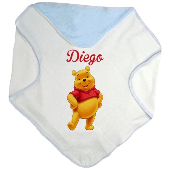 Accappatoio neonato personalizzato con nome winnie the pooh Cartoon