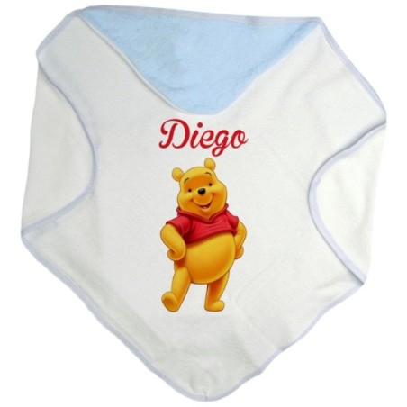 Accappatoio neonato personalizzato con nome winnie the pooh