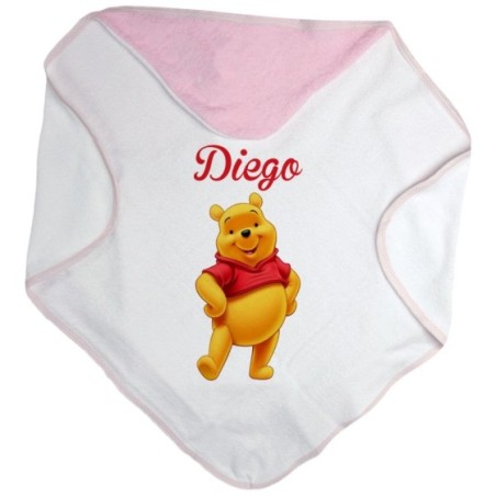 Accappatoio neonato personalizzato con nome winnie the pooh Cartoon