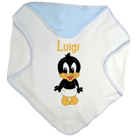 Accappatoio neonato personalizzato con nome baby duffy