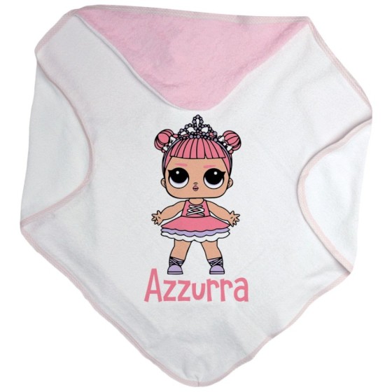 Accappatoio neonata personalizzato con nome lol Cartoon