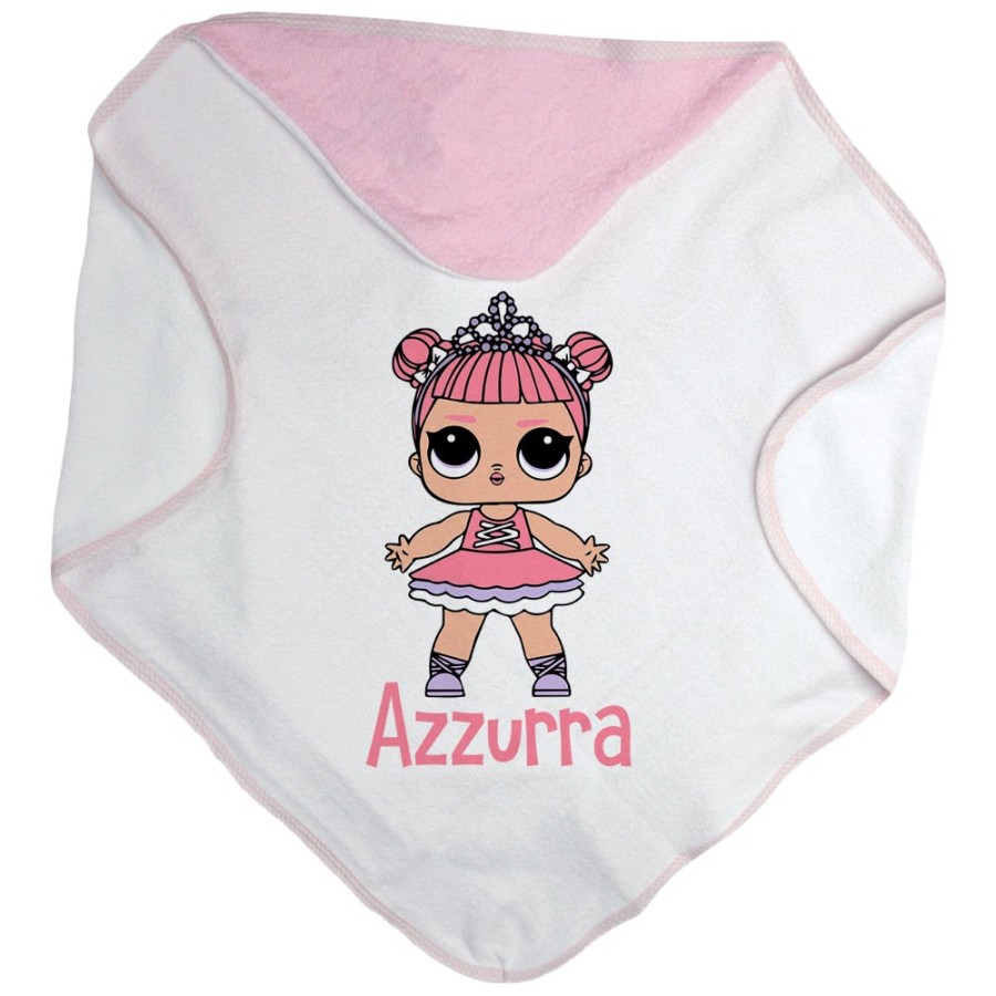 Accappatoio neonata personalizzato con nome lol Cartoon