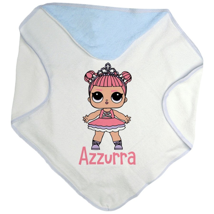 Accappatoio neonata personalizzato con nome lol Cartoon