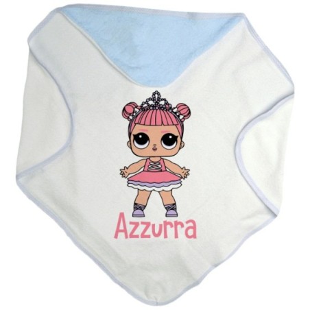 Accappatoio neonata personalizzato con nome lol Cartoon