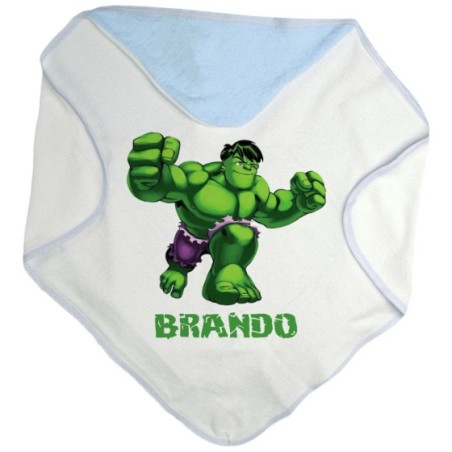 Accappatoio neonato personalizzato con nome hulk