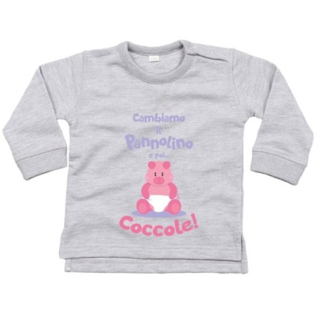 Felpa neonato cambiamo il pannolino e poi coccole