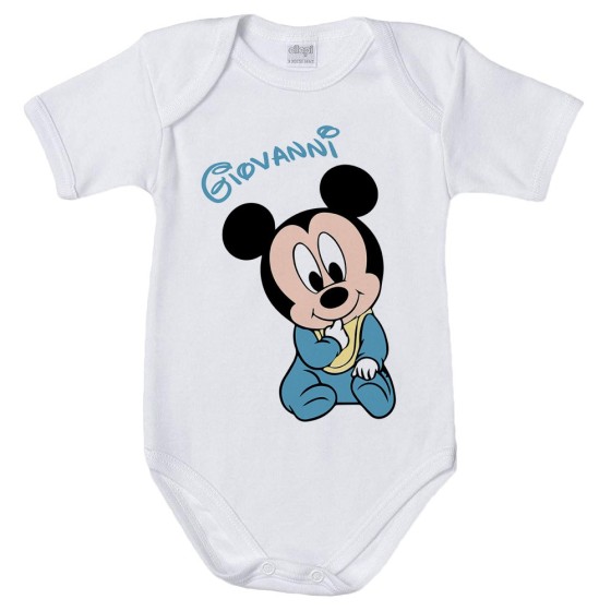 Body neonato personalizzato con nome sweet topolino Cartoon