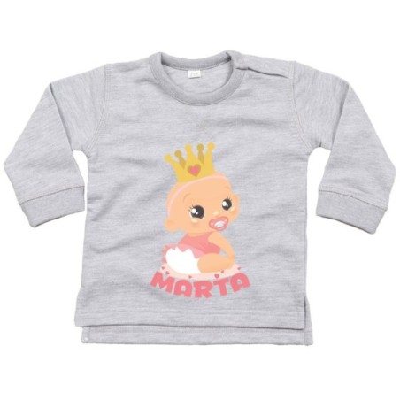 Felpa neonato personalizzata con nome bambino bambina con...