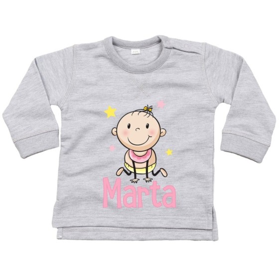Felpa neonato personalizzata con nome bimbo bimba stellare Divertenti