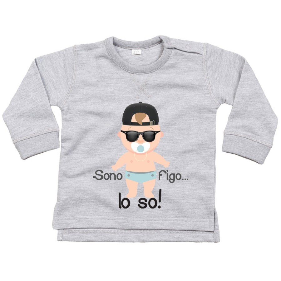Felpa neonato sono figo lo so streetwear Divertenti