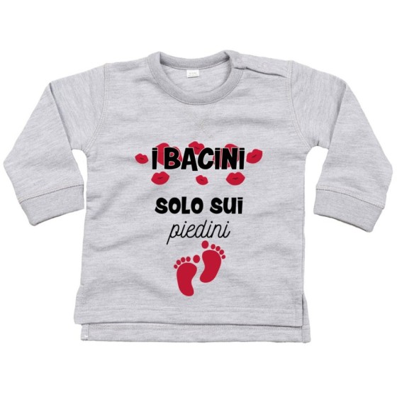 Felpa neonato i bacini solo sui piedini Divertenti