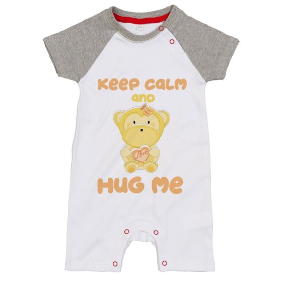 Pagliaccetto neonato keep calm and hug me Divertenti