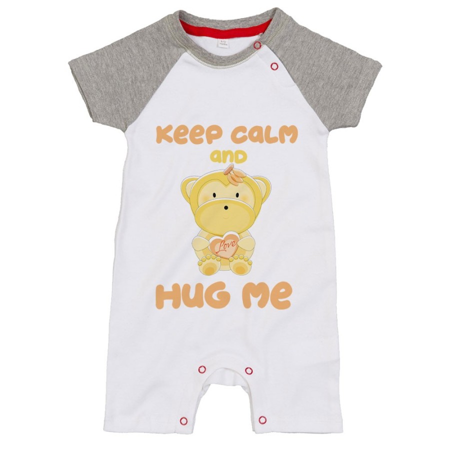 Pagliaccetto neonato keep calm and hug me Divertenti