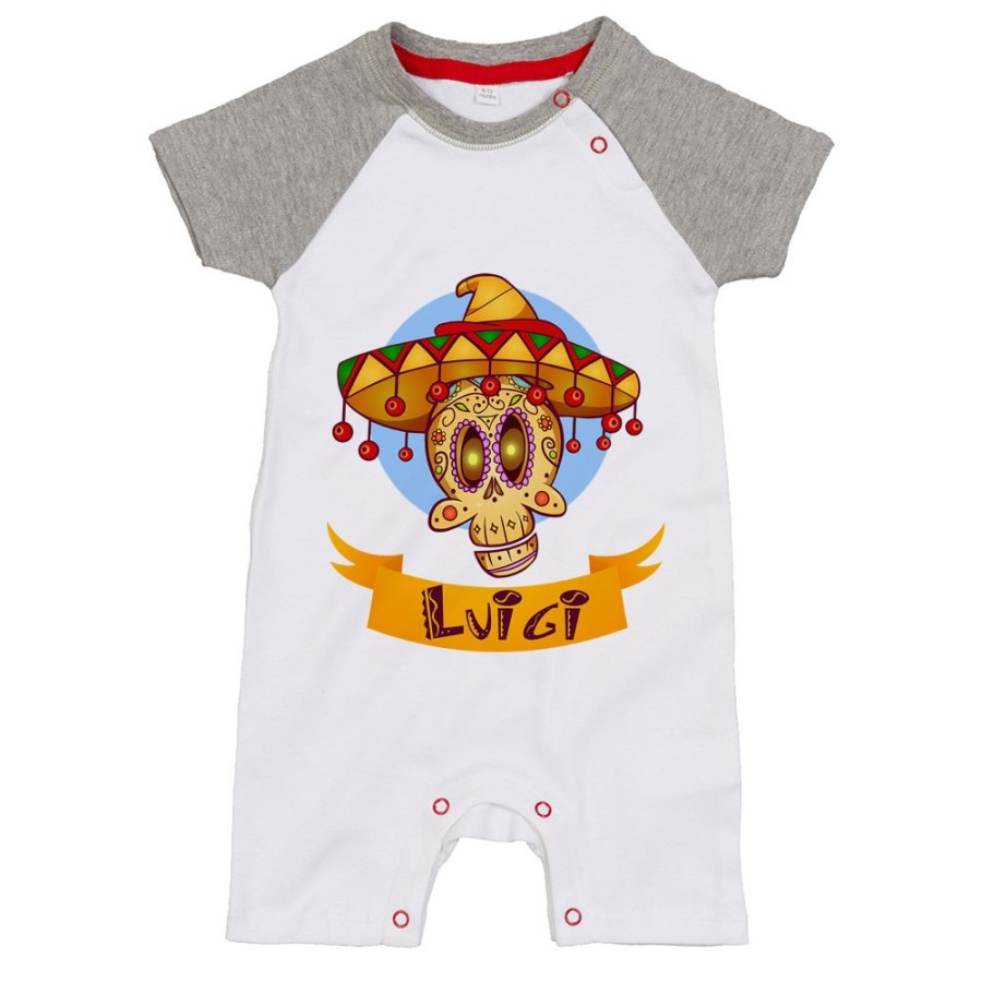 Pagliaccetto neonato personalizzato con nome sombrero Divertenti