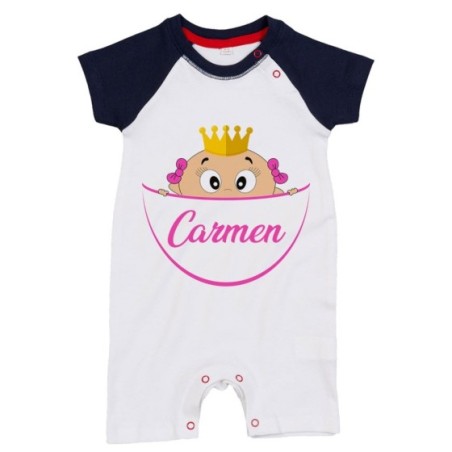 Pagliaccetto neonato personalizzato con nome bimbo bimba...