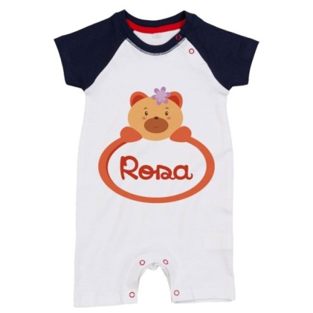 Pagliaccetto neonata personalizzato con nome orsetto