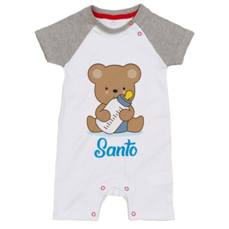 Pagliaccetto neonato personalizzato con nome baby bear Divertenti