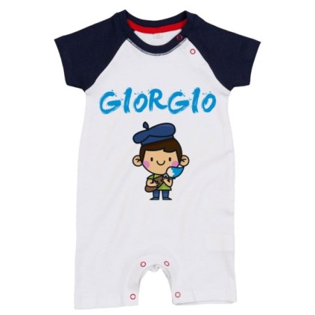 Pagliaccetto neonato personalizzato con nome piccolo artista Divertenti