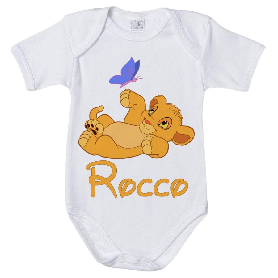 Body neonato personalizzato con nome simba Cartoon