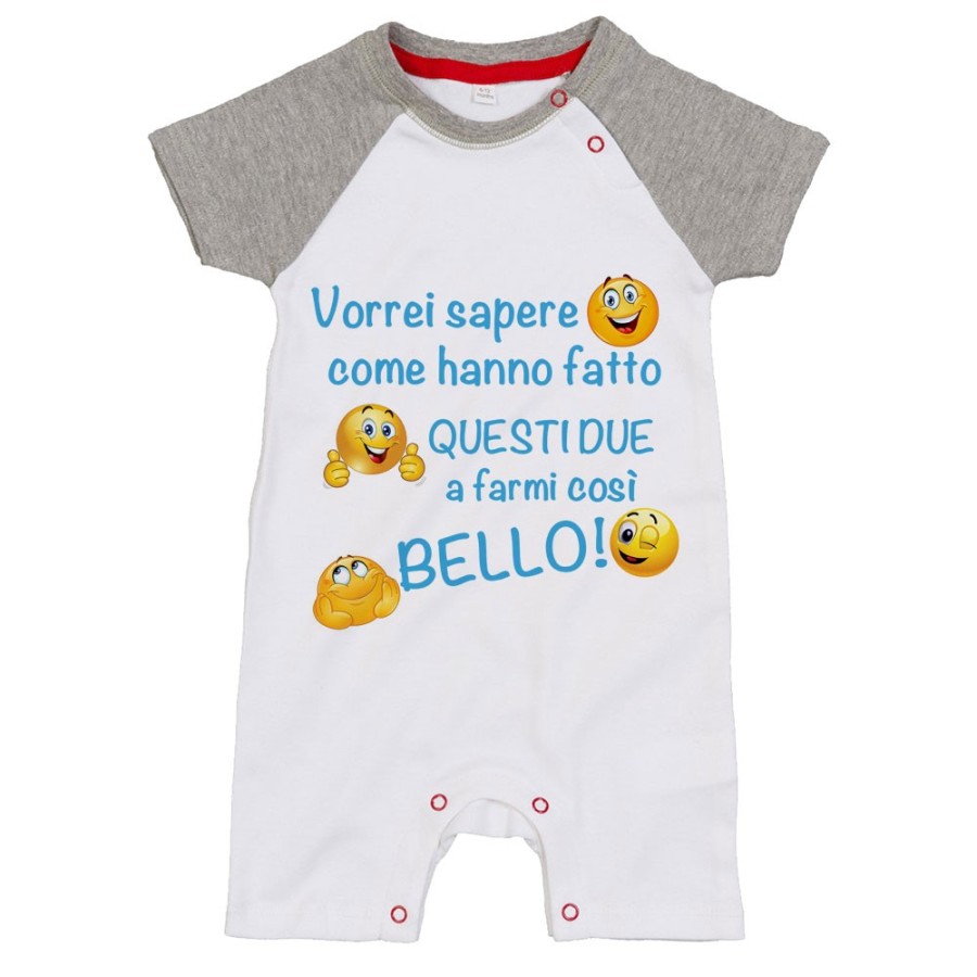 Pagliaccetto neonato vorrei sapere come hanno fatto questi due a farmi così bello Divertenti
