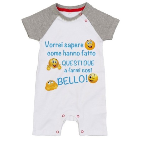 Pagliaccetto neonato vorrei sapere come hanno fatto questi due a farmi così bello Divertenti