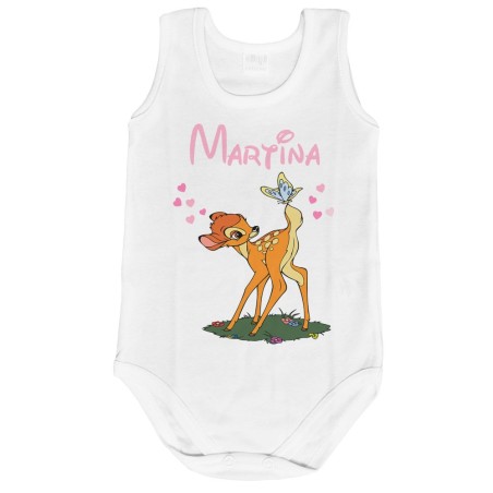 Body neonato personalizzato con nome bambi