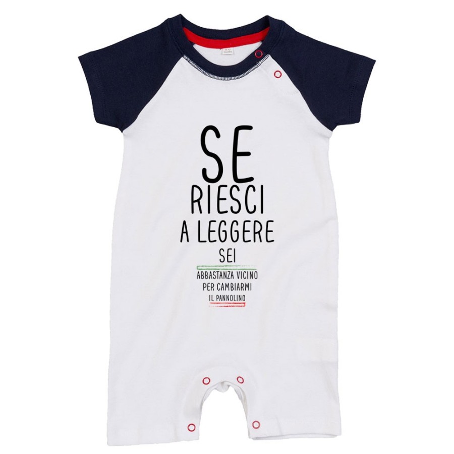 Pagliaccetto neonato se riesci a leggere sei abbastanza vicino per cambiarmi il pannolino Divertenti