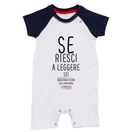 Pagliaccetto neonato se riesci a leggere sei abbastanza vicino per cambiarmi il pannolino Divertenti