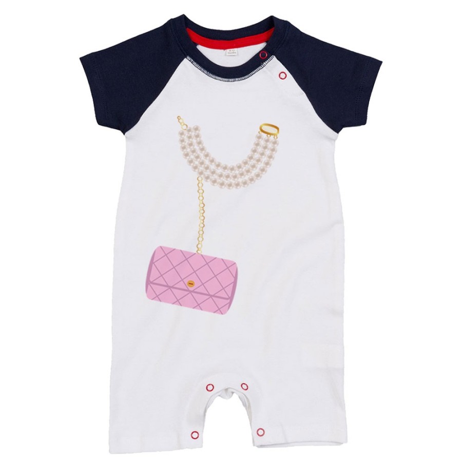 Pagliaccetto neonata collana e borsetta Divertenti