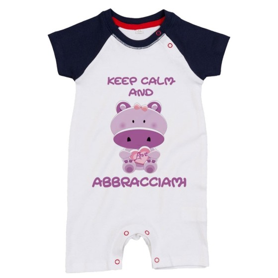 Pagliaccetto neonato keep calm and abbracciami Divertenti