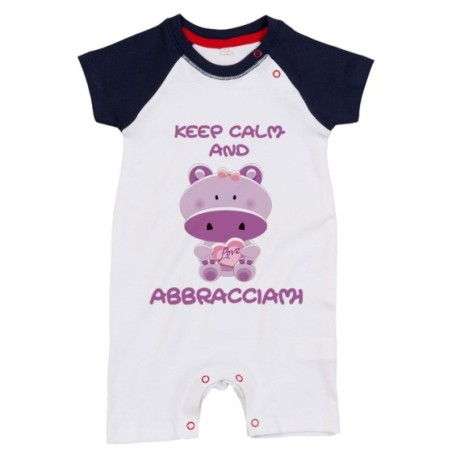 Pagliaccetto neonato keep calm and abbracciami