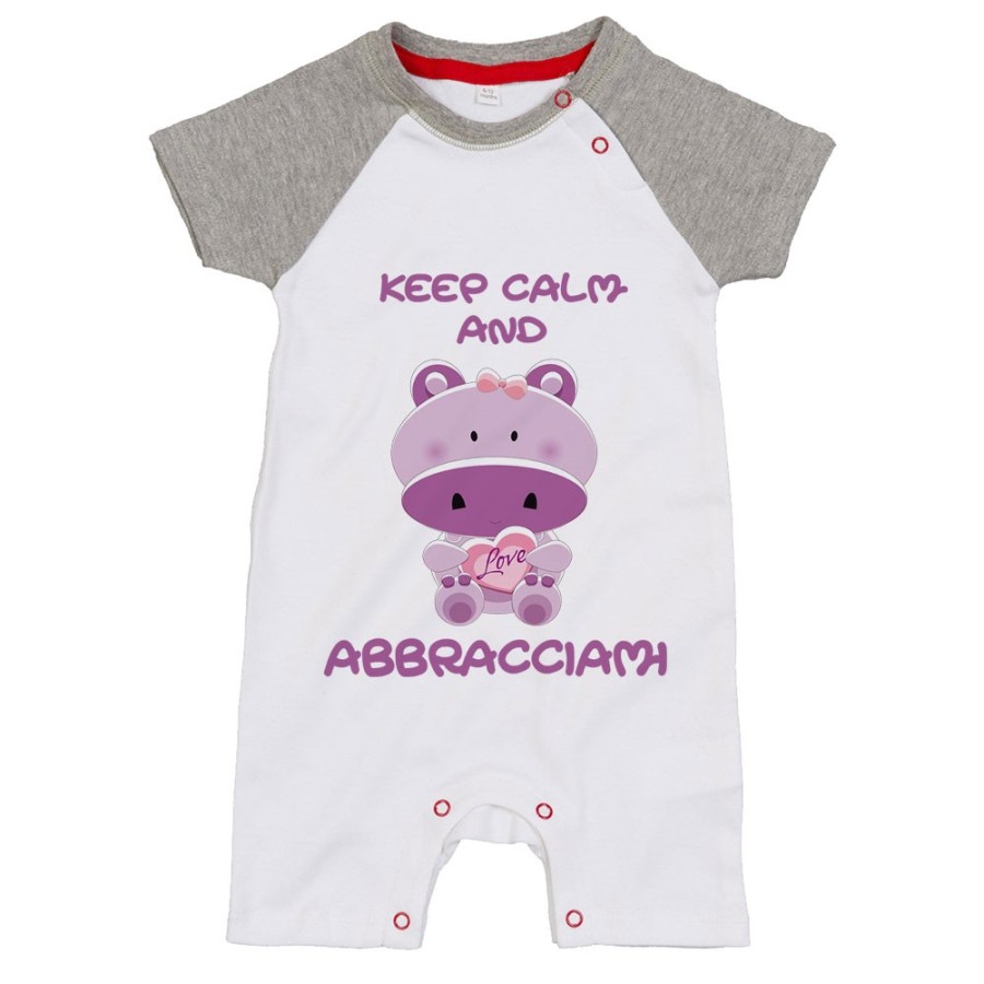 Pagliaccetto neonato keep calm and abbracciami Divertenti